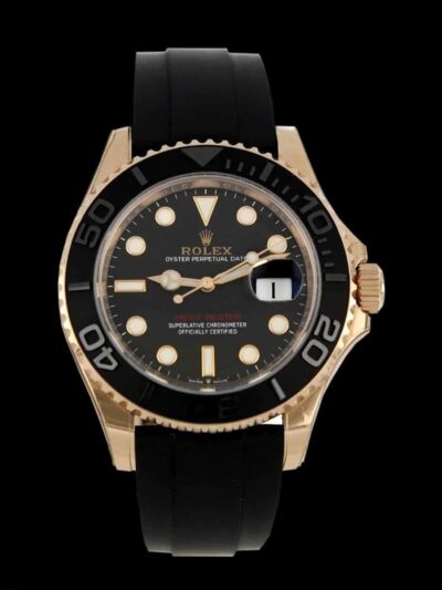 yacht master 2 replica oro rosa superclon con correa oysterflex frontal