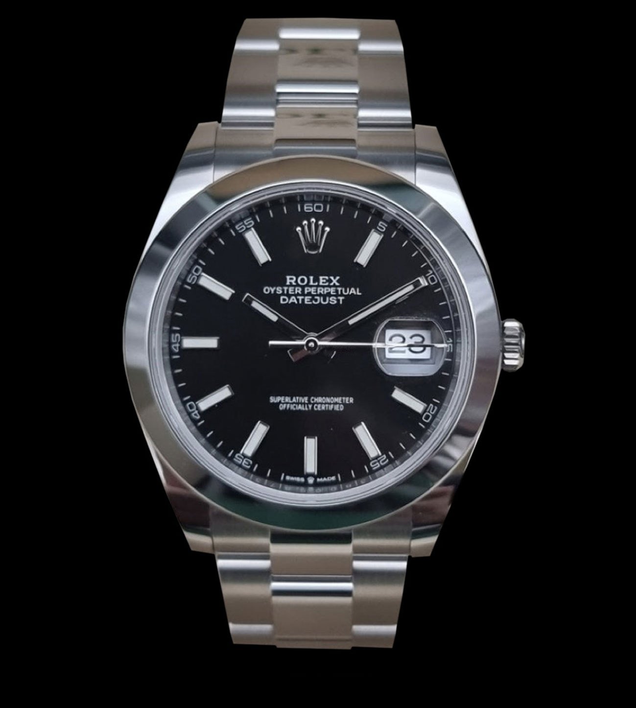 Rolex Réplica Date Just black smooth 31 / 36 / 41 1 Rolex Réplica Date Just black smooth 31 / 36 / 41