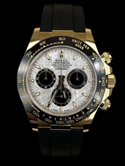 Réplica Daytona meteorito oro amarillo con bisel cerámico negro