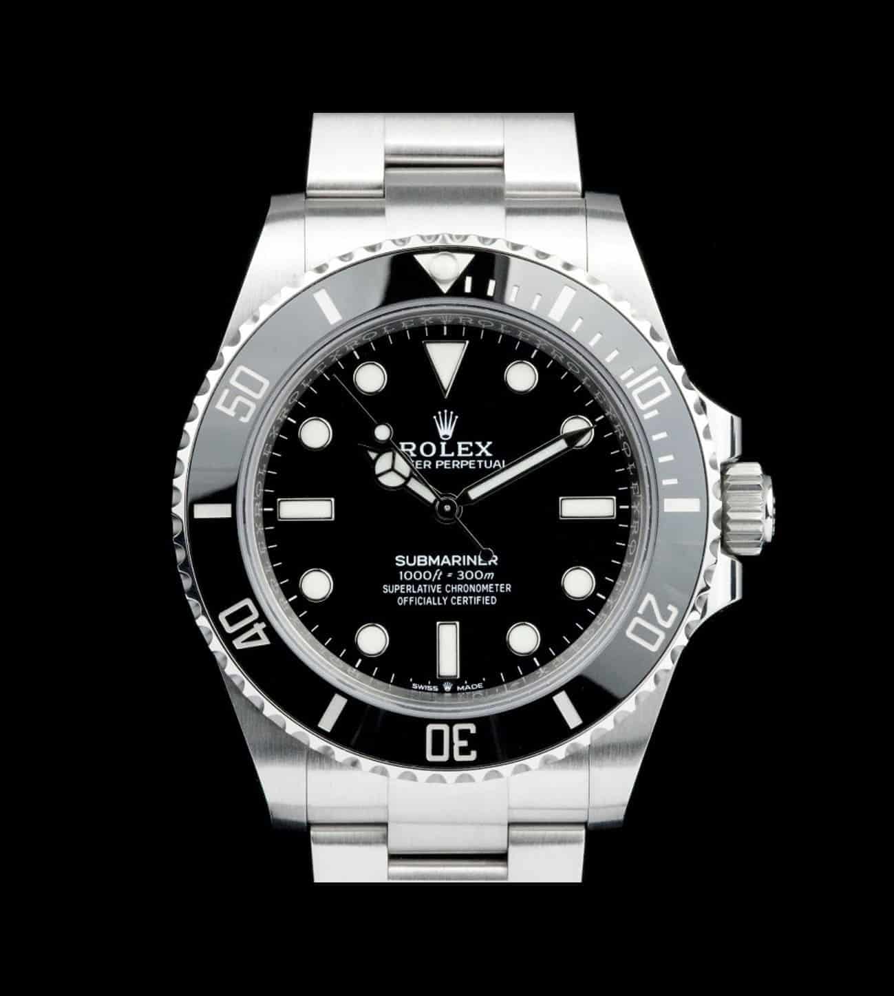 Rolex Réplica Submariner steel black 40 / 41 No Date 1 Replica Submariner No Date 40mm esfera negra