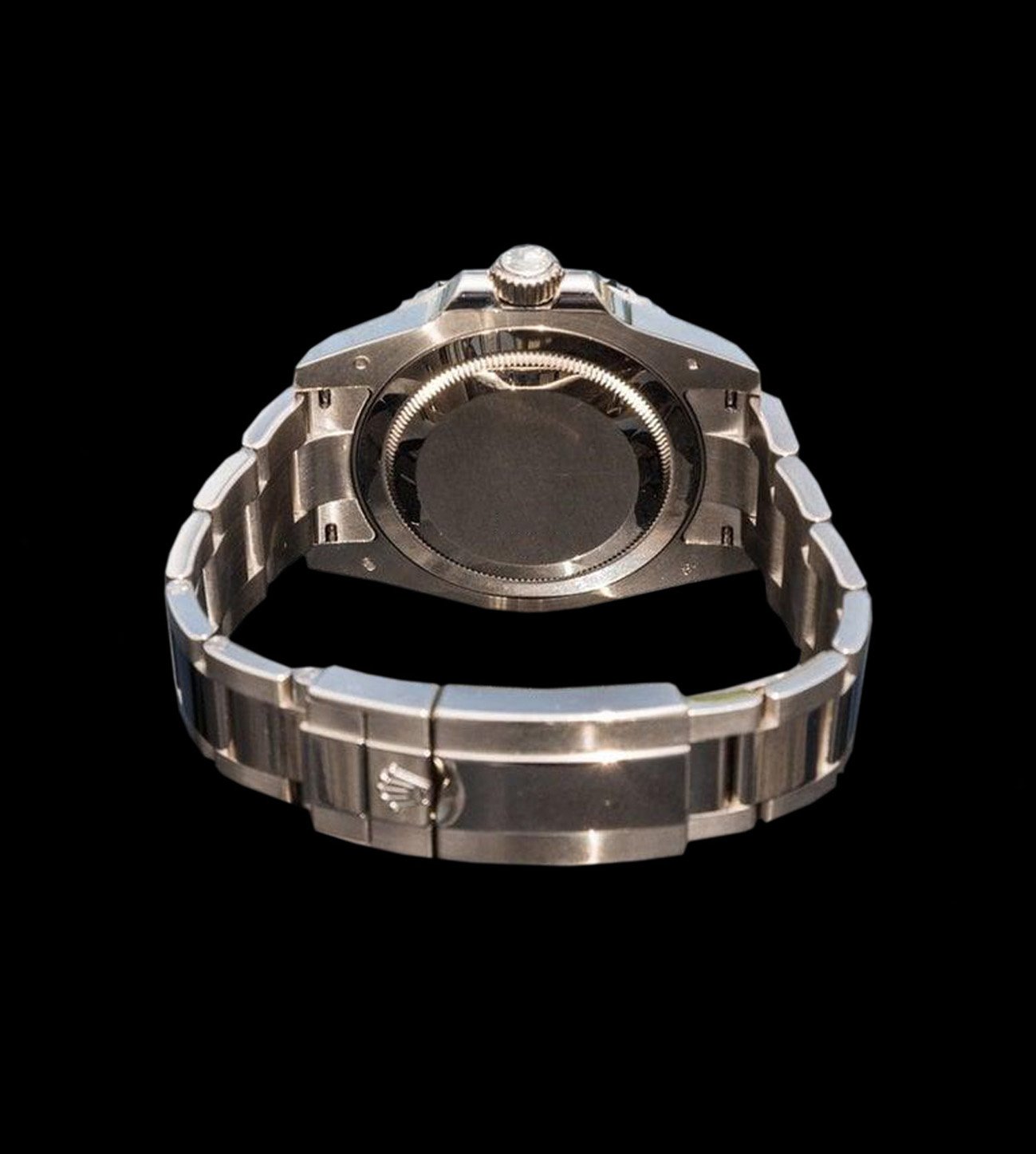 Rolex Replica GMT Master II steel Meteorite 40 3 rolex gmt master 2 super clone meteorite cierre oysterlock brazalete oyster rolesor vista trasera