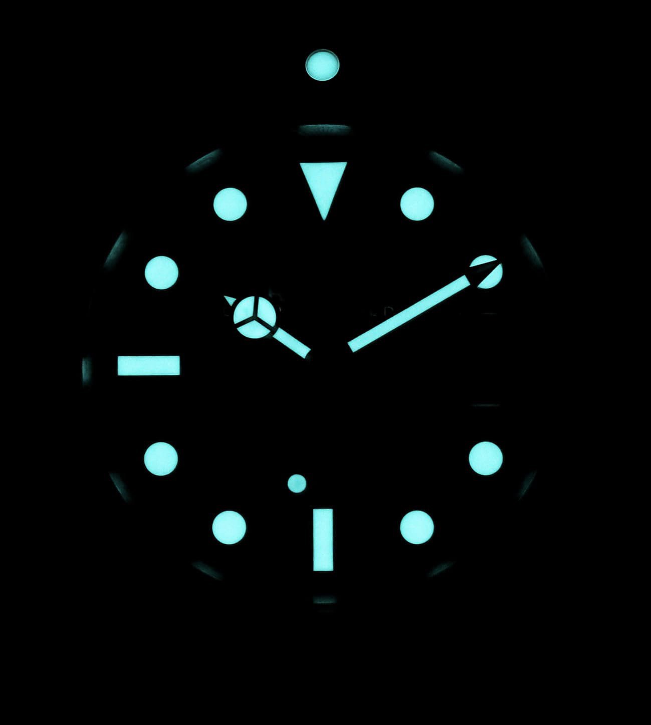 Rolex Réplica Submariner steel Starbucks 41 4 Índice Superluminova en el reloj replica Starbucks - Brillio intenso en la oscuridad