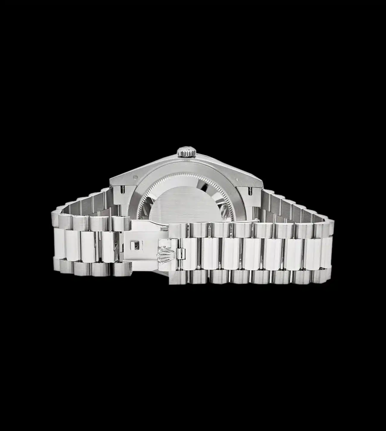 Rolex Réplica Day-Date Ice blue Platinum 4 Rolex replica Day-Date Ice Blue Platinum detalle cierre brazalete