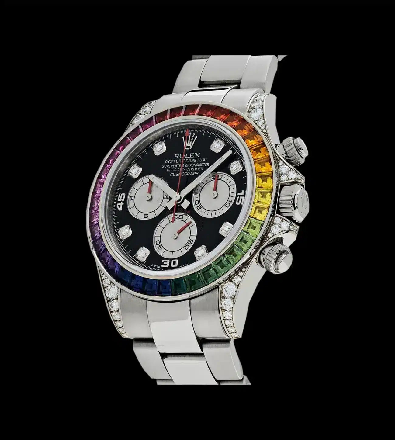 Rolex Replica Daytona Cosmograph Rainbow 4 daytona Daytona rainbow superclone réplica 1:1 con cronógrafo activo