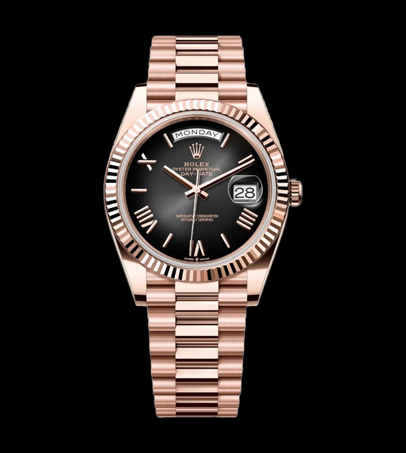 Rolex Réplica Day-Date Oro rose 18K 2 Rolex Réplica Day-Date Oro rose 18K - Imagen 2