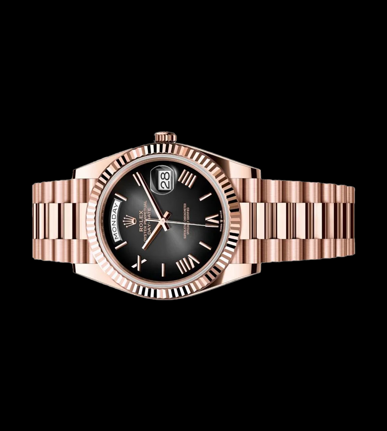 Rolex Réplica Day-Date Oro rose 18K 3 Rolex Réplica Day-Date Oro rose 18K - Imagen 3