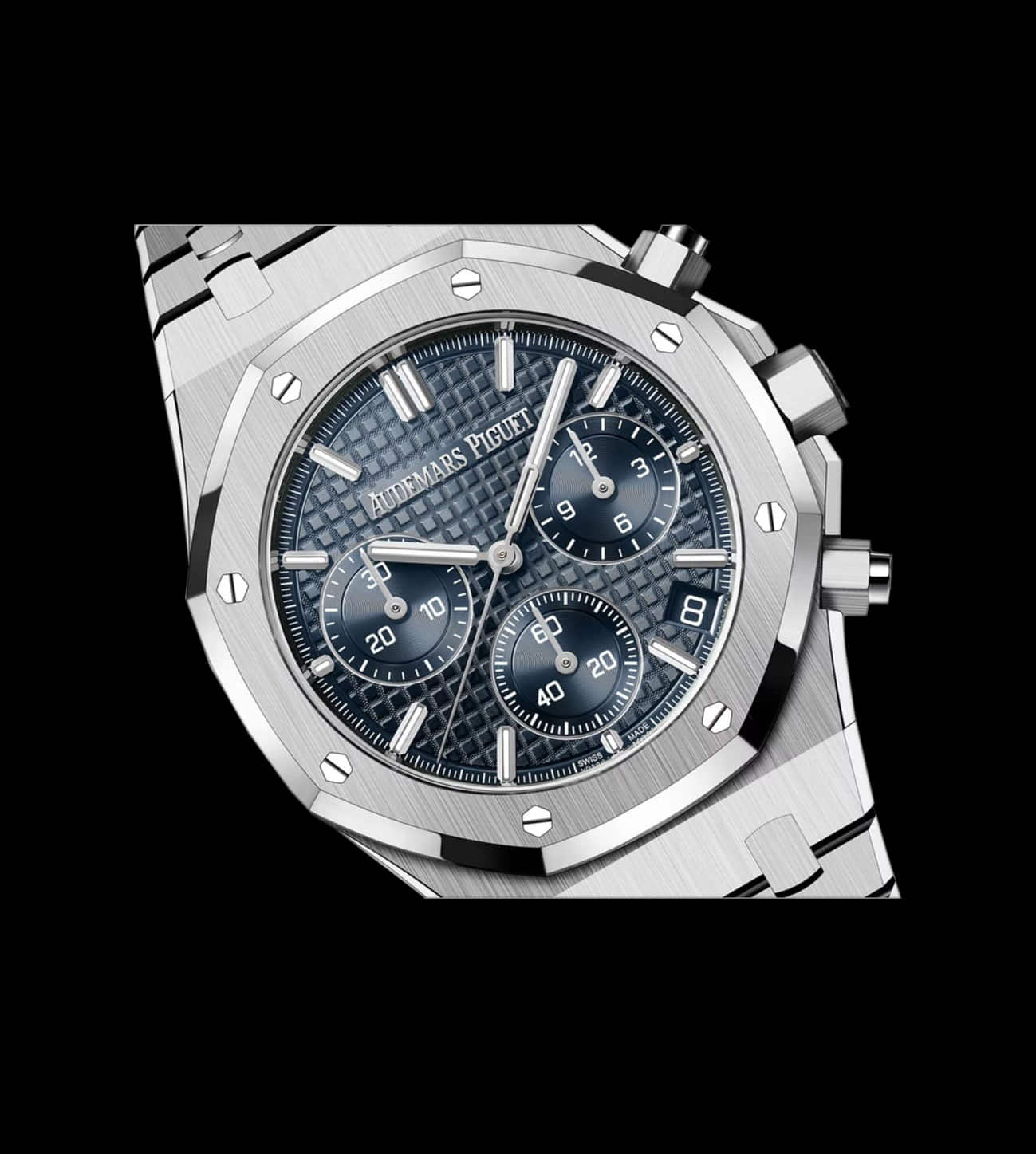 Réplica Audemars Piguet Royal OAK Chronograph 26240 blue 4 Réplica Audemars Piguet Royal OAK Chronograph 26240 blue - Imagen 4