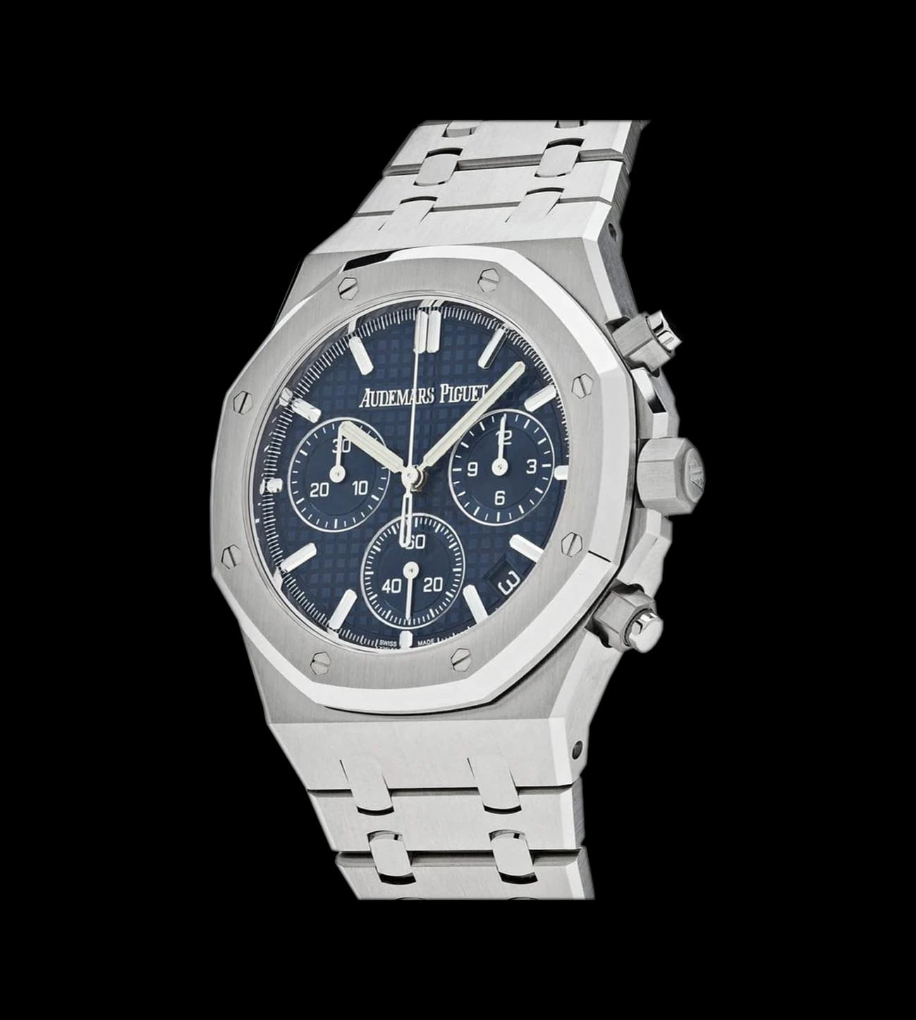 Réplica Audemars Piguet Royal OAK Chronograph 26240 blue 3 Réplica Audemars Piguet Royal OAK Chronograph 26240 blue - Imagen 3