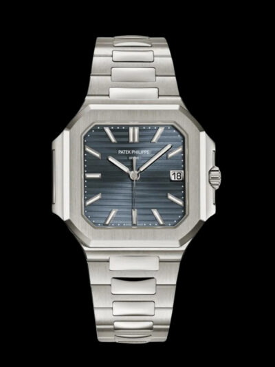 patek philippe replica cubitus azul 45mm frontal esfera azul acero 904l